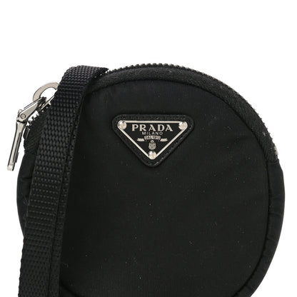 Prada Nylon Mini Round Coin Purse Black 8 of 12