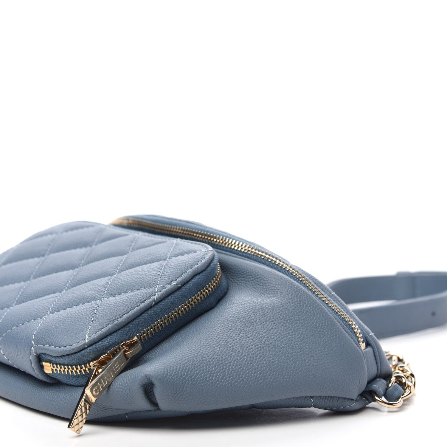 Chanel Caviar Quilted Business Affinity Waist Bag Blue 9 of 11