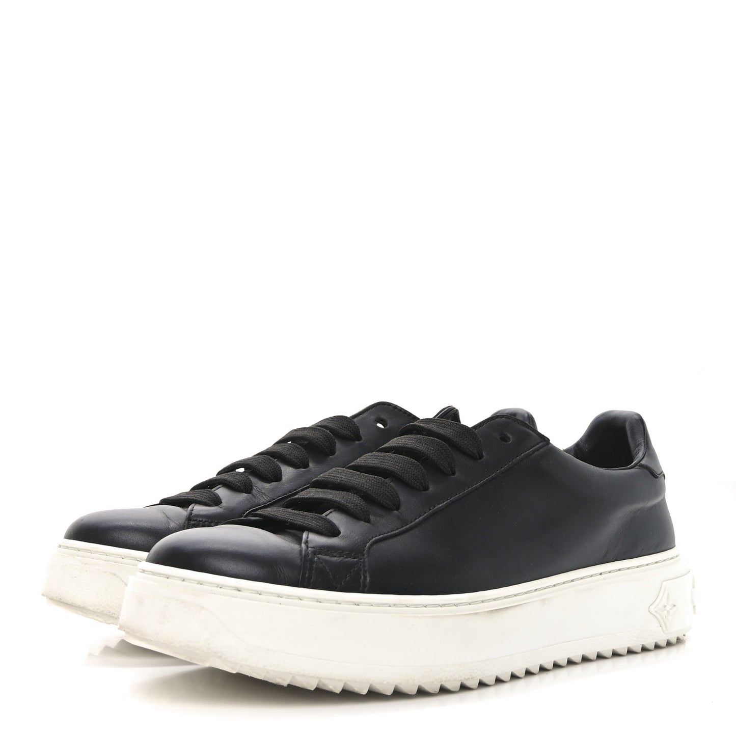 Calfskin Time Out Sneakers 39.5 Black