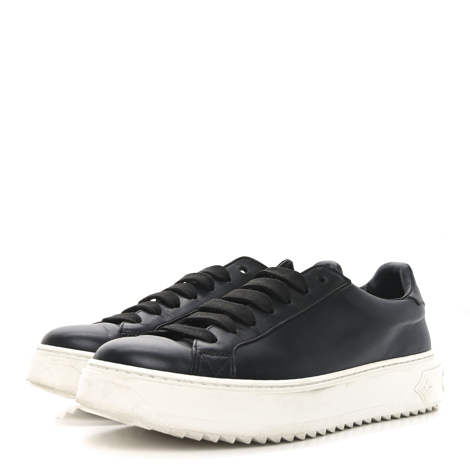 Louis Vuitton Calfskin Time Out Sneakers Black 1745611
