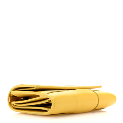 Bottega Veneta Nappa Calfskin Maxi Intrecciato Cassette Tri-Fold Wallet Buttercup 4 of 7