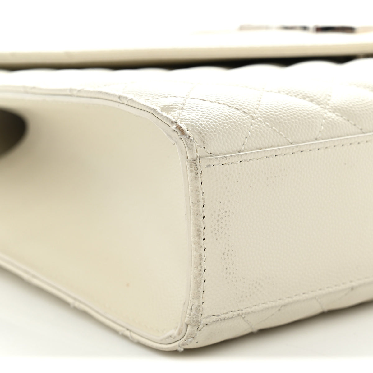 Saint Laurent Grain De Poudre Large Tri-Quilt Monogram Satchel Porcellana 9 of 11
