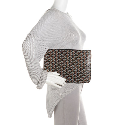 Goyard Goyardine Senat Pochette MM Black Gold 2 of 9
