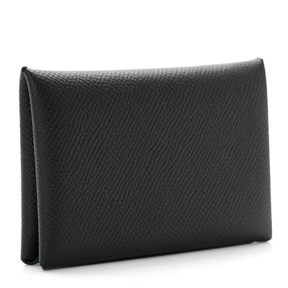 Hermes Epsom Calvi Card Case Black 3 of 6