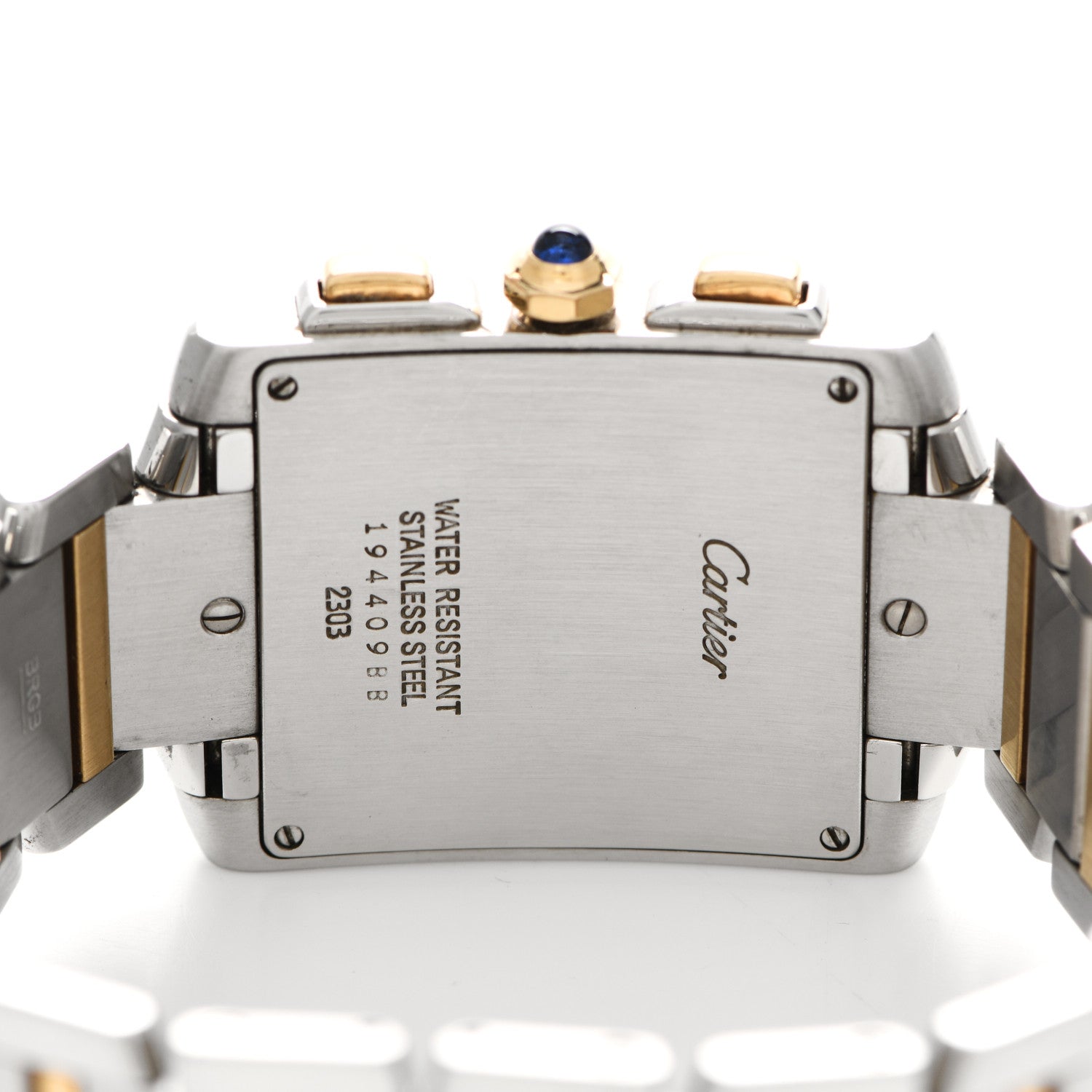 Cartier Stainless Steel 18K Yellow Gold 28mm Tank Francaise Chrono Reflex Quartz Watch 4 of 4