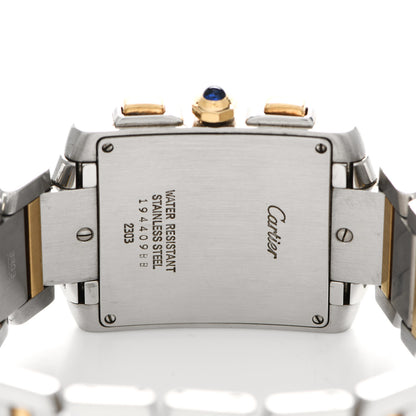 Cartier Stainless Steel 18K Yellow Gold 28mm Tank Francaise Chrono Reflex Quartz Watch 4 of 4