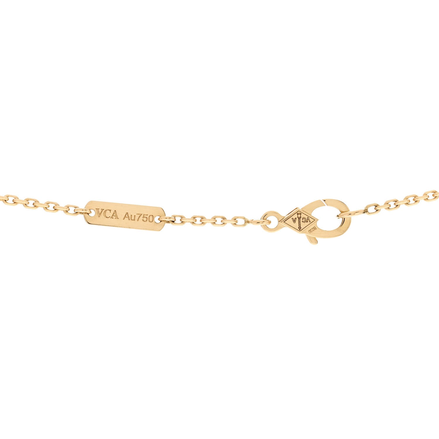 Van Cleef & Arpels 18K Yellow Gold Vintage Alhambra Pendant Necklace 4 of 5
