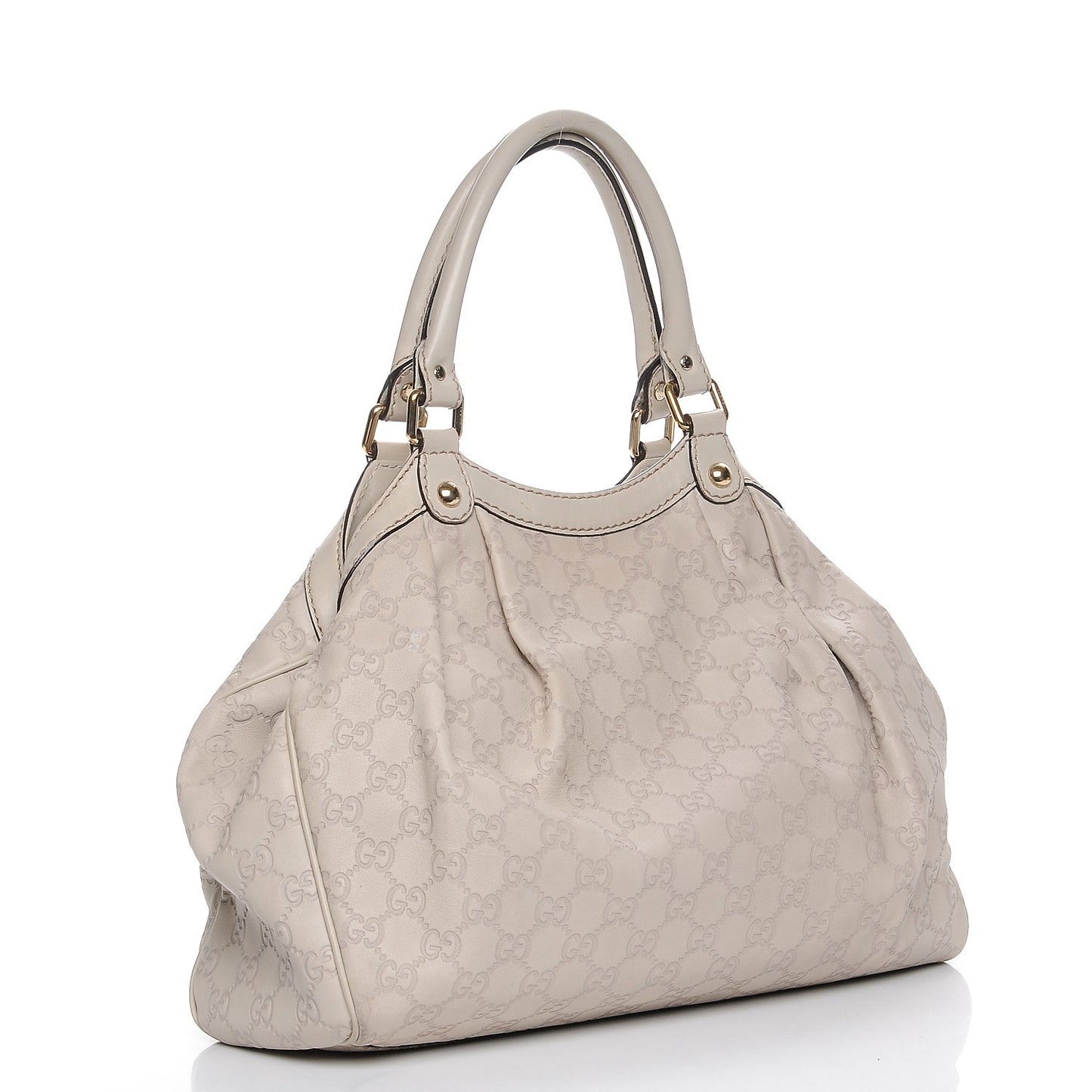 Guccissima Medium Sukey Tote Mystic White