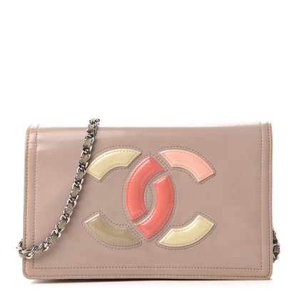 Chanel Vinyl Lipstick Wallet On Chain WOC Beige 1 of 14