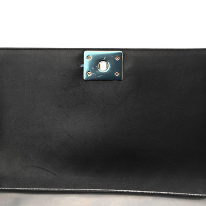 Chanel Iridescent Glazed Calfskin Quilted New Medium Boy Flap Black 10 of 10