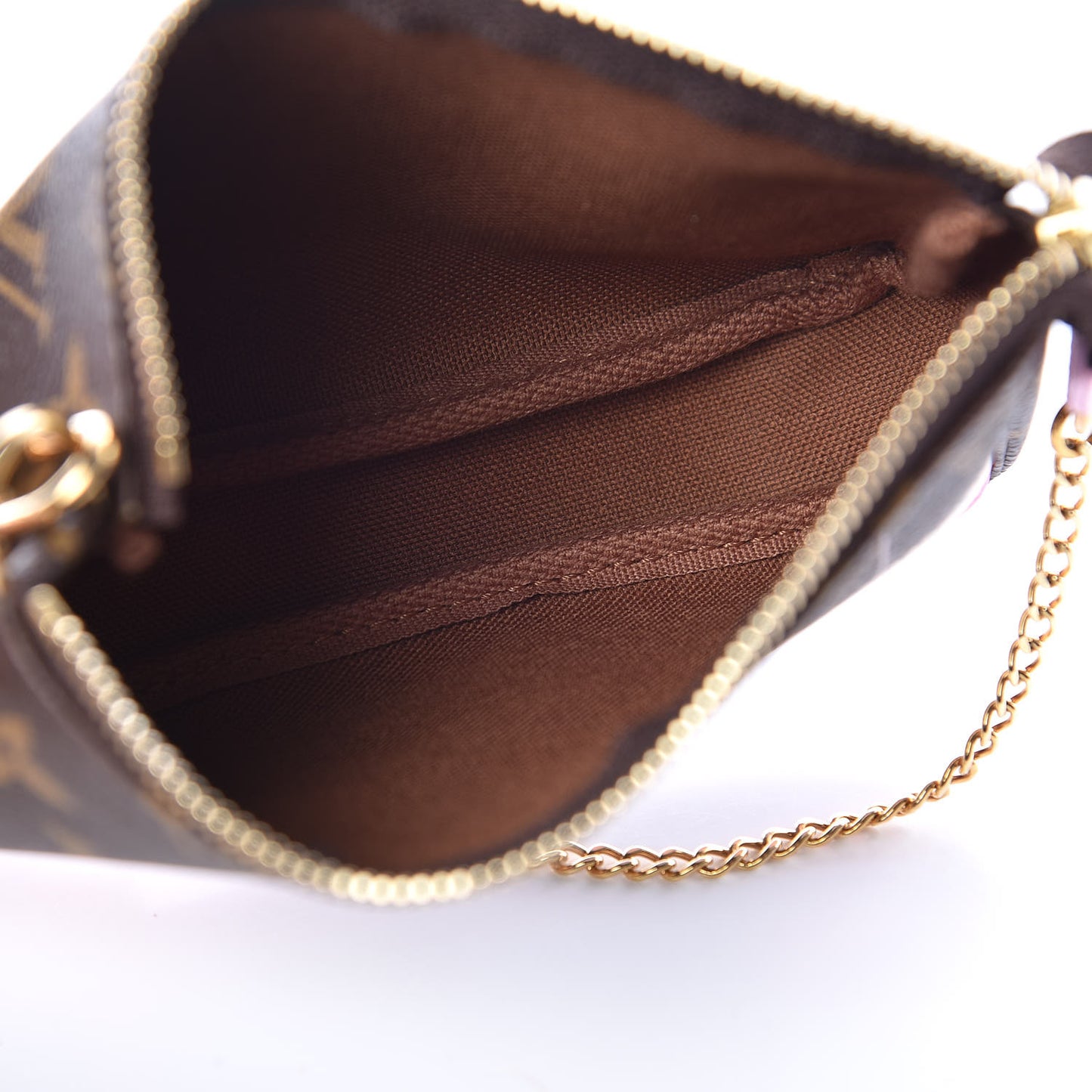 Monogram 2016 Christmas Animation Mini Pochette Accessories Rose Ballerine
