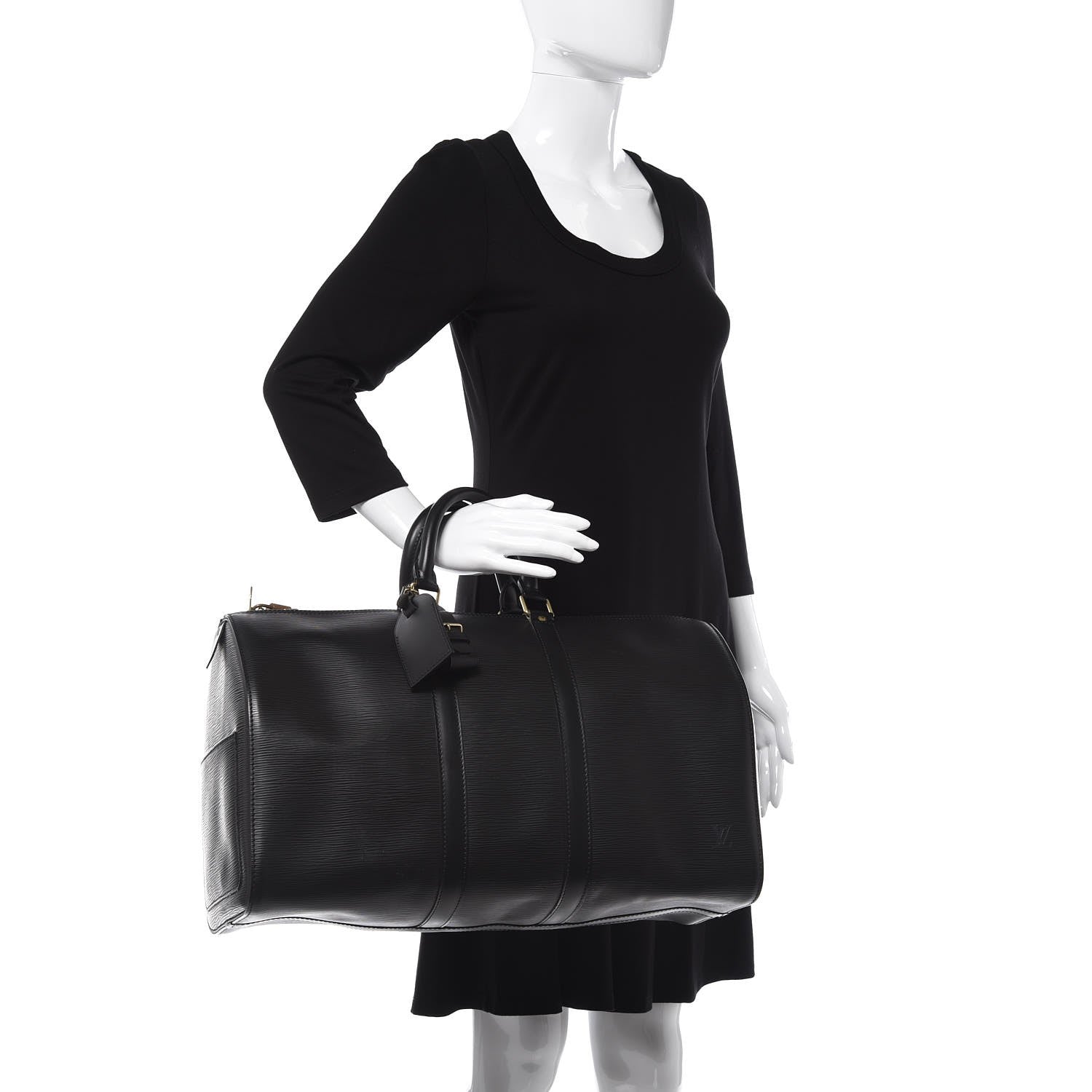 Louis Vuitton Epi Keepall 45 Black 2 of 13