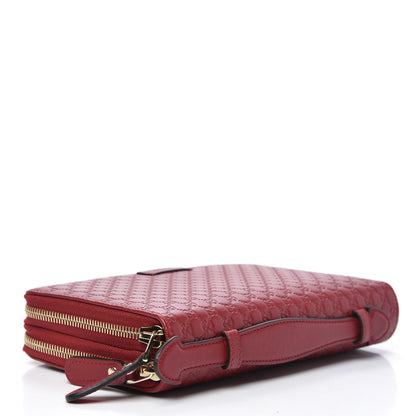 Gucci Microguccissima Zip Around Top Handle Travel Wallet Red 4 of 10
