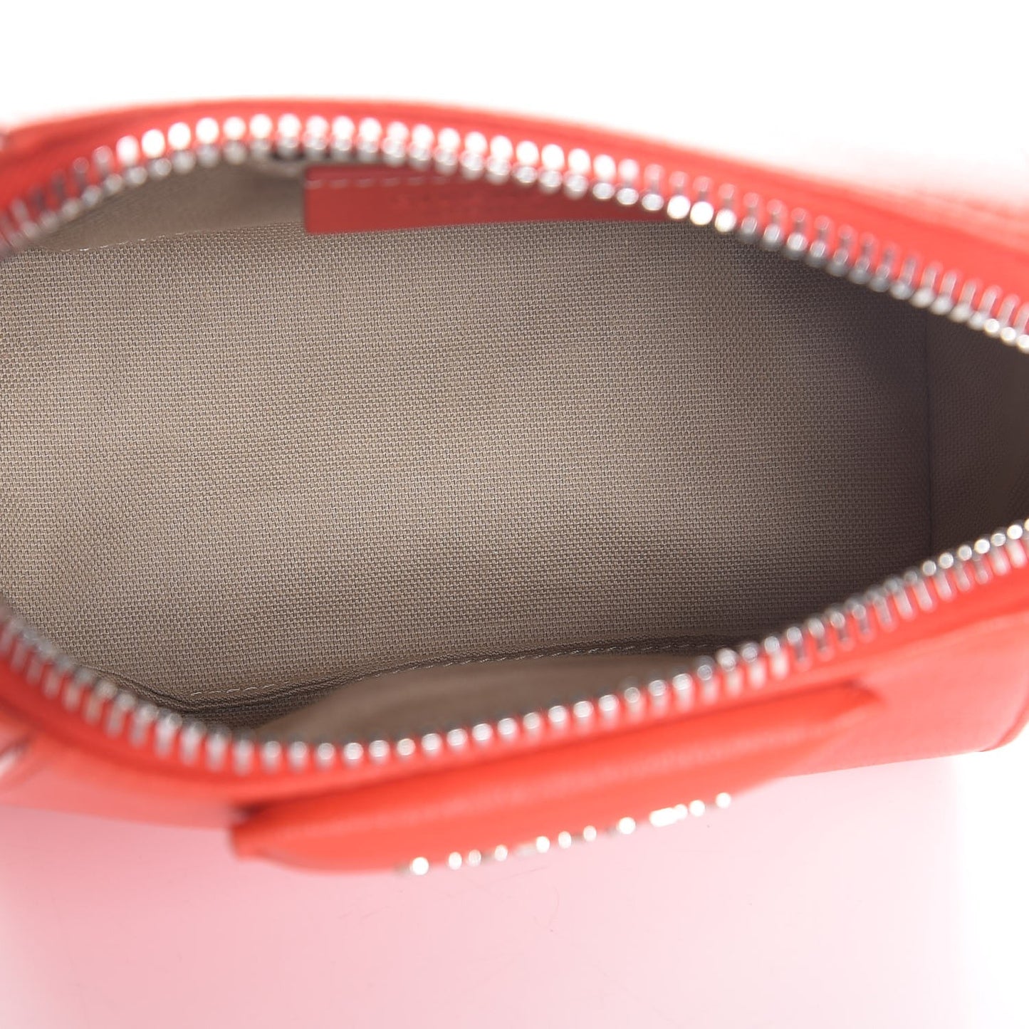 Sugar Goatskin Small Antigona Beauty Wristlet Orange Fluo