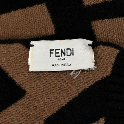 Fendi Wool FF Scarf Brown Black 3 of 3