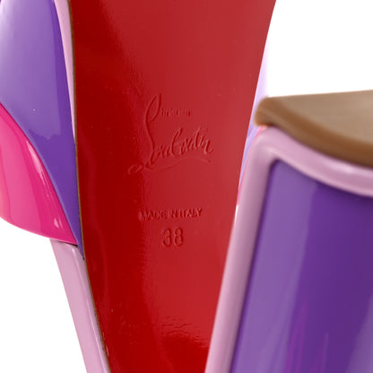 Christian Louboutin Patent Amali Alta 130 Platform Sandals 38 Version Multicolor 7 of 8