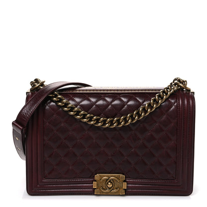 Chanel Calfskin Quilted New Medium A Tale From Paris Salzburg Boy Flap Burgundy 1 of 9
