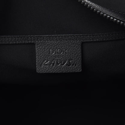 Christian Dior X KAWS Nylon Calfskin Logo Bee Duffle Black 6 of 9