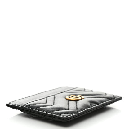 Gucci Calfskin Matelasse GG Marmont Card Holder Black 4 of 7
