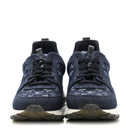 Louis Vuitton Denim Monogram Run Away Sneakers 36 Blue 2 of 10