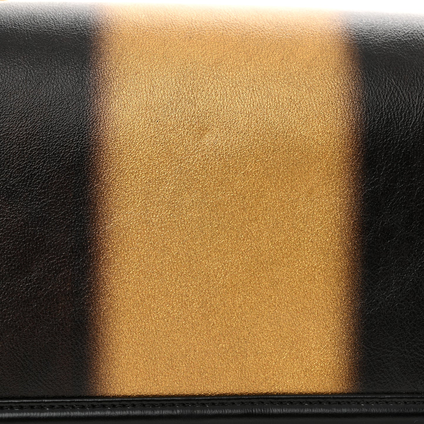 Metallic Glazed Calfskin Medium Boy Flap Black Gold