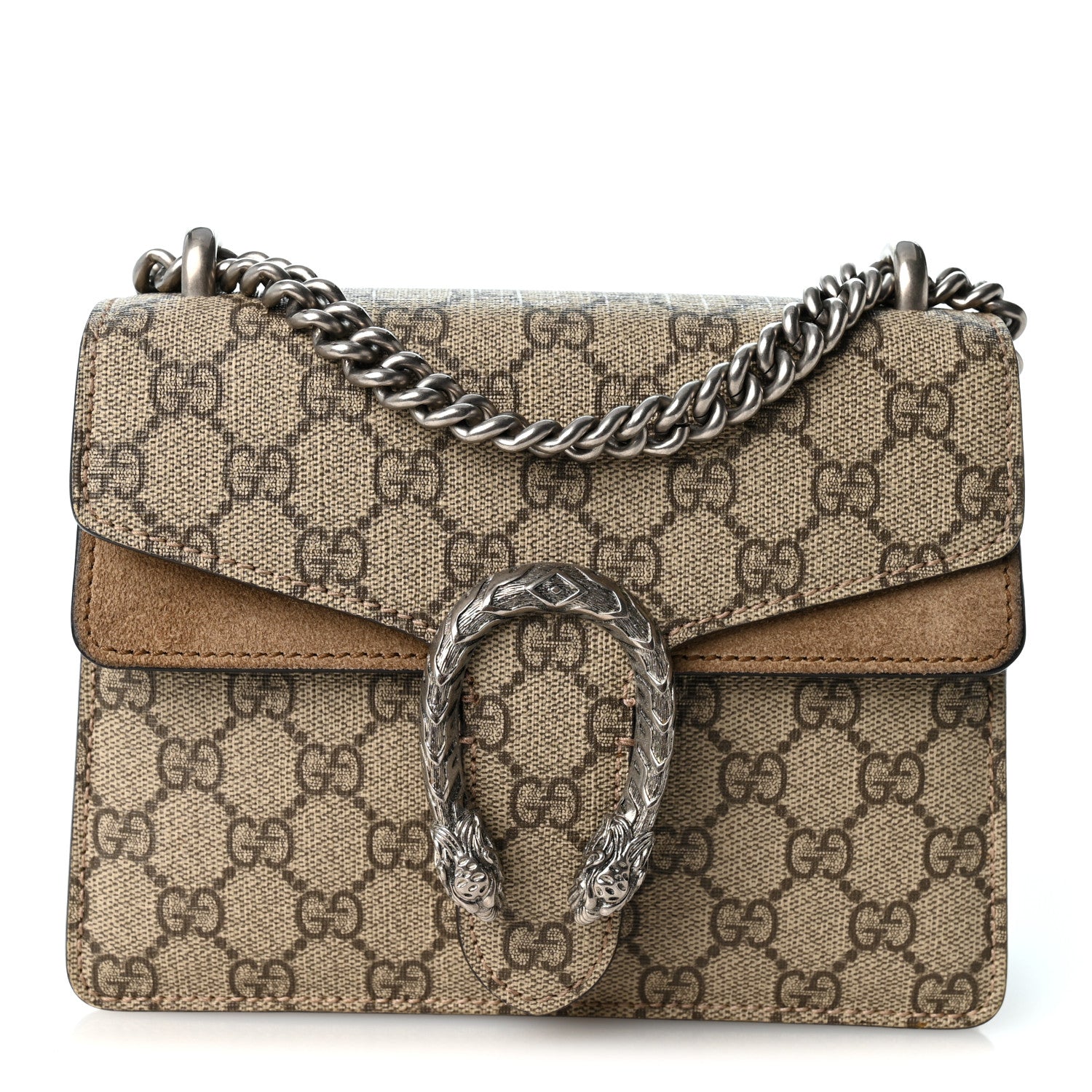 Gucci GG Supreme Monogram Mini Dionysus Shoulder Bag Taupe 1 of 10