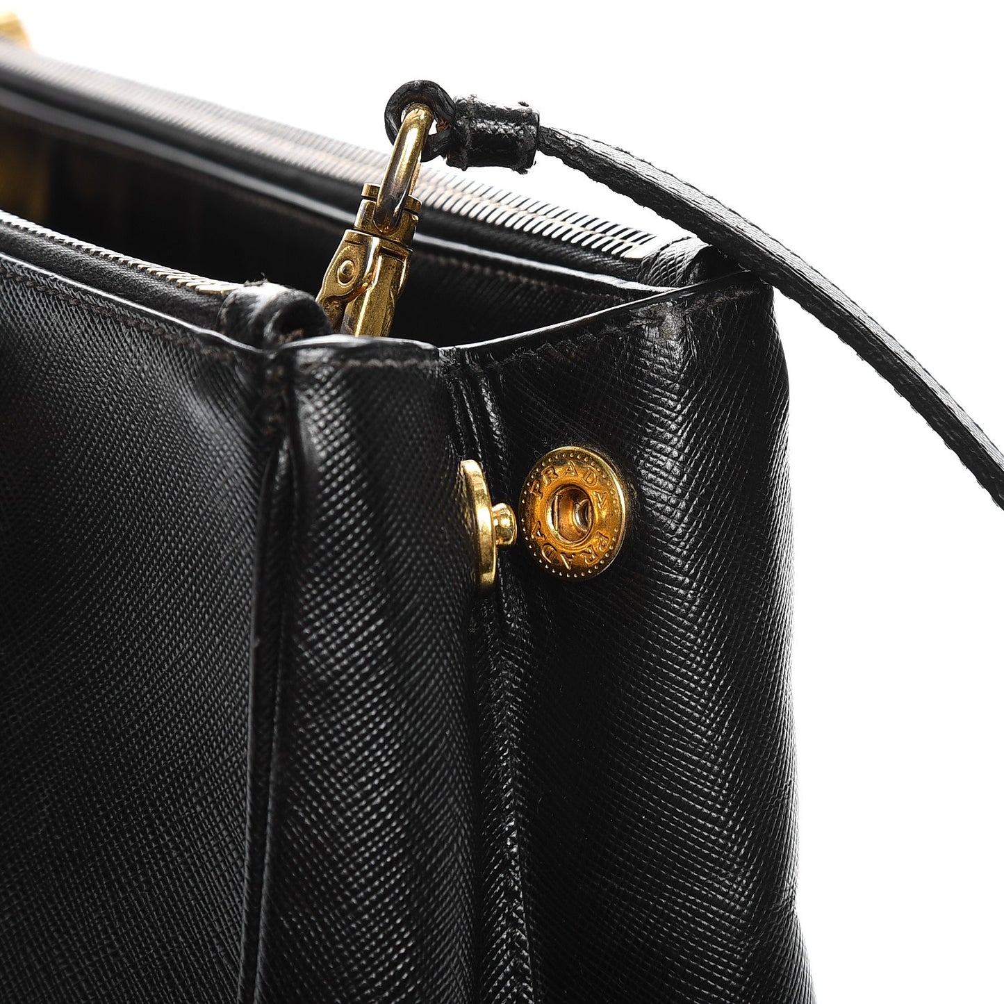 Saffiano Small Galleria Double Zip Tote Black