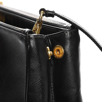 Prada Saffiano Small Galleria Double Zip Tote Black 12 of 15