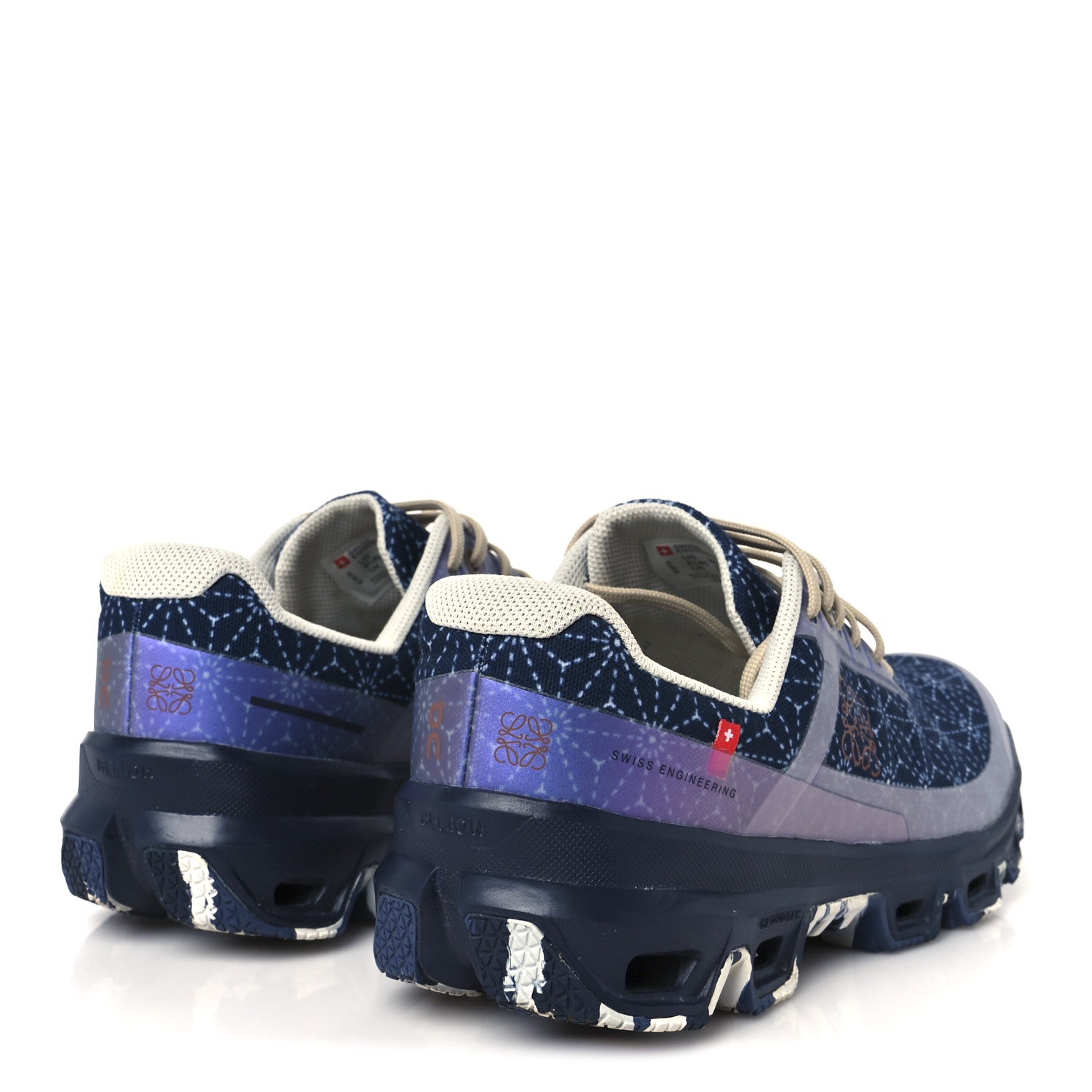 Loewe X ON Canvas Mesh Star Print Cloudventure Sneakers 35.5 Space Blue 5 of 10