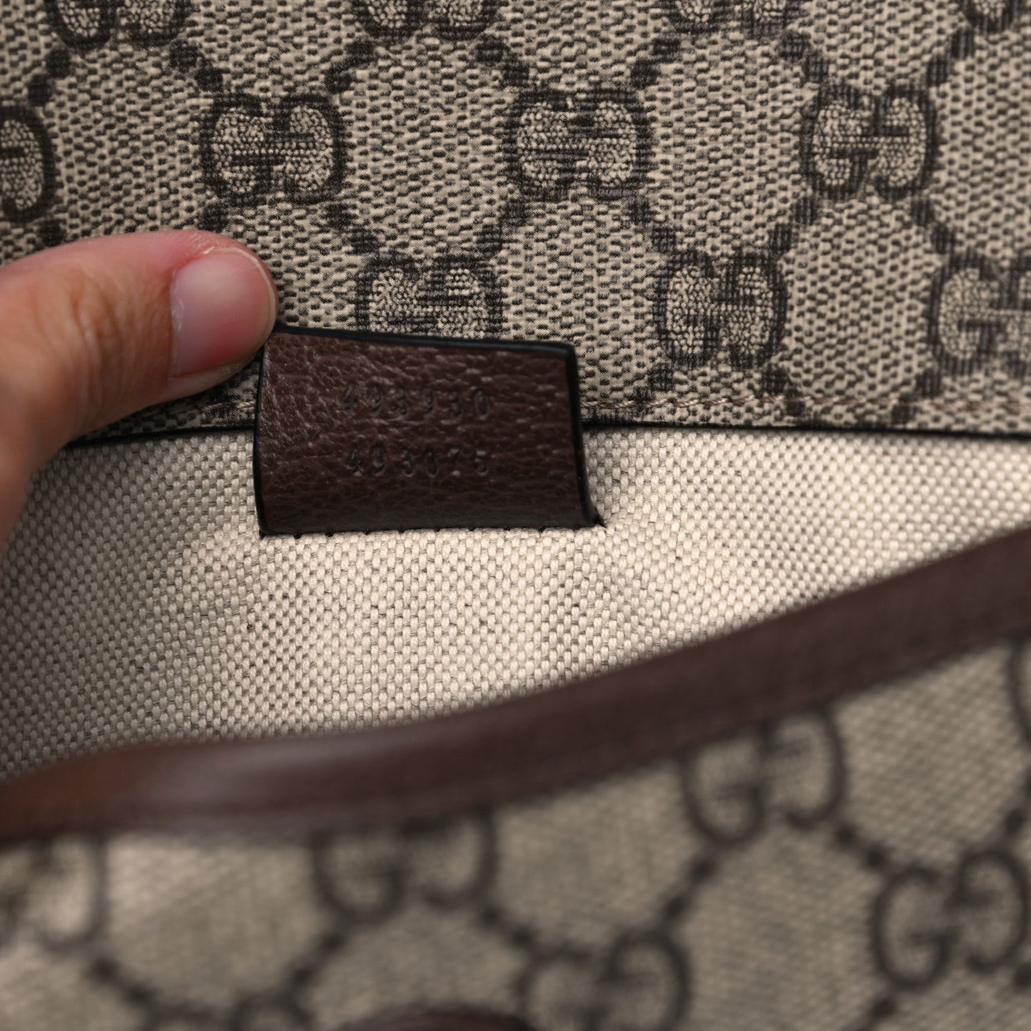 GG Supreme Monogram Neo Vintage Web Belt Bag Brown