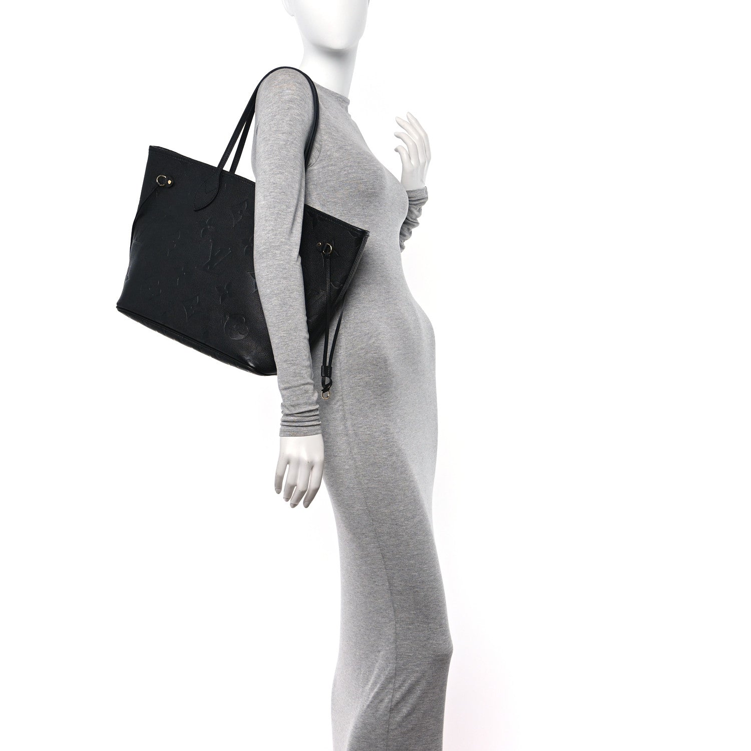 Louis Vuitton Empreinte Monogram Giant Neverfull MM Black 2 of 11