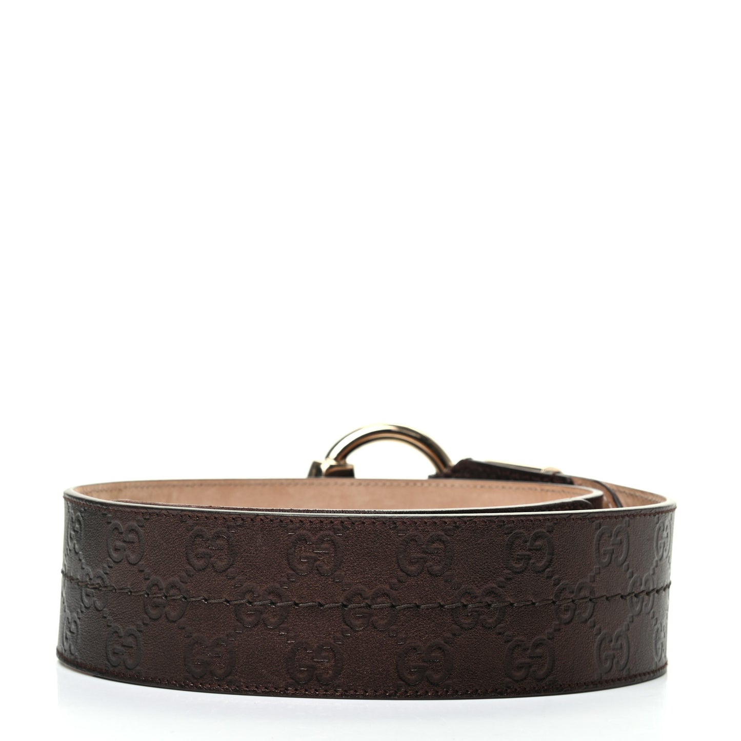 Guccissima Wide Belt 80 32 Dark Brown