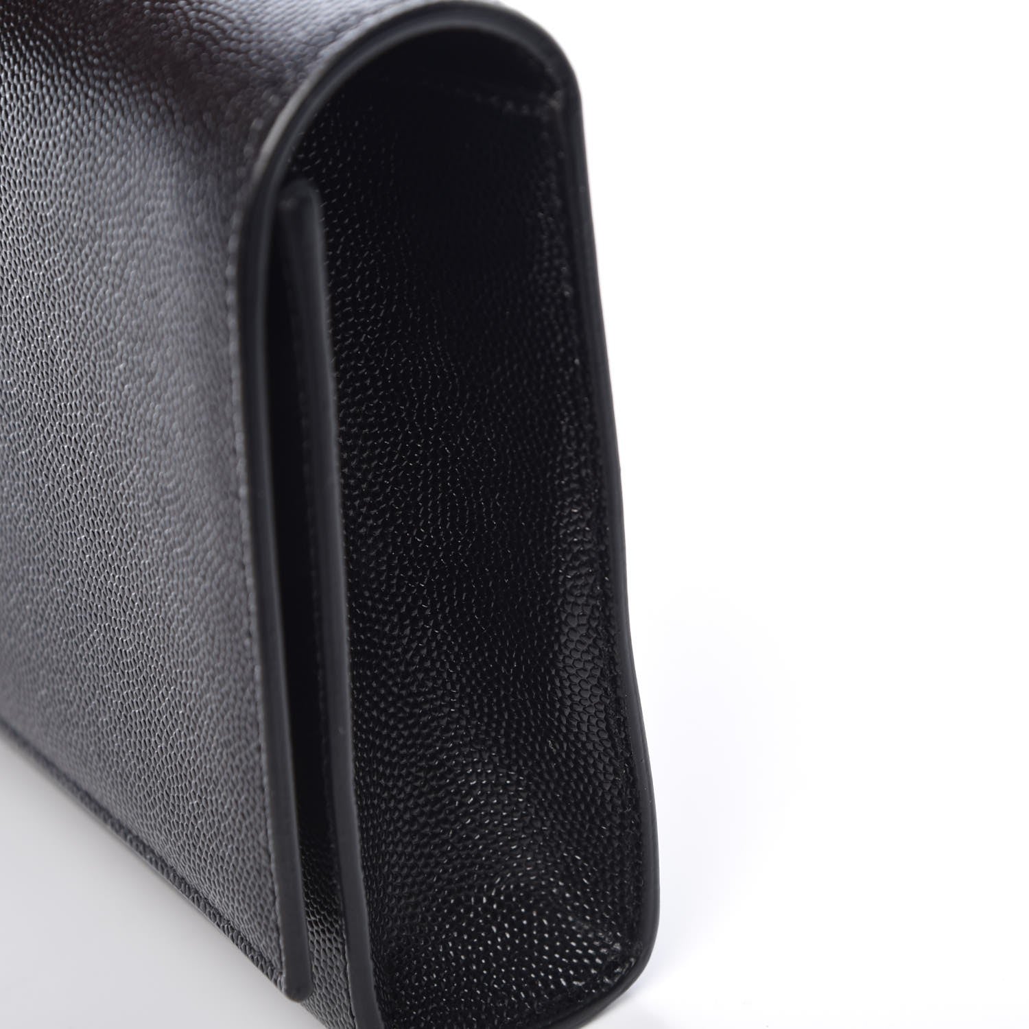 Saint Laurent Grain De Poudre Monogram Cassandre Clutch Black 8 of 9