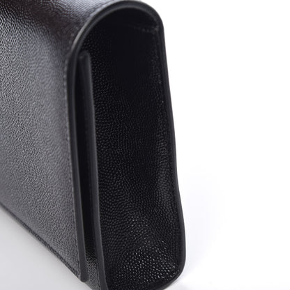 Saint Laurent Grain De Poudre Monogram Cassandre Clutch Black 8 of 9