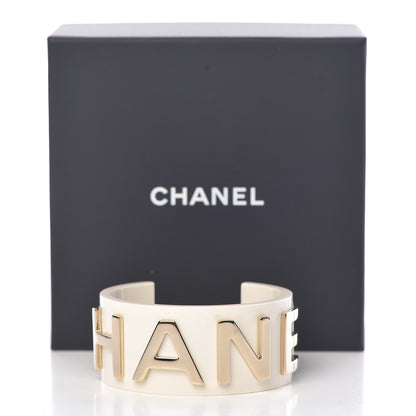 Chanel Resin Metal Cuff White 5 of 5