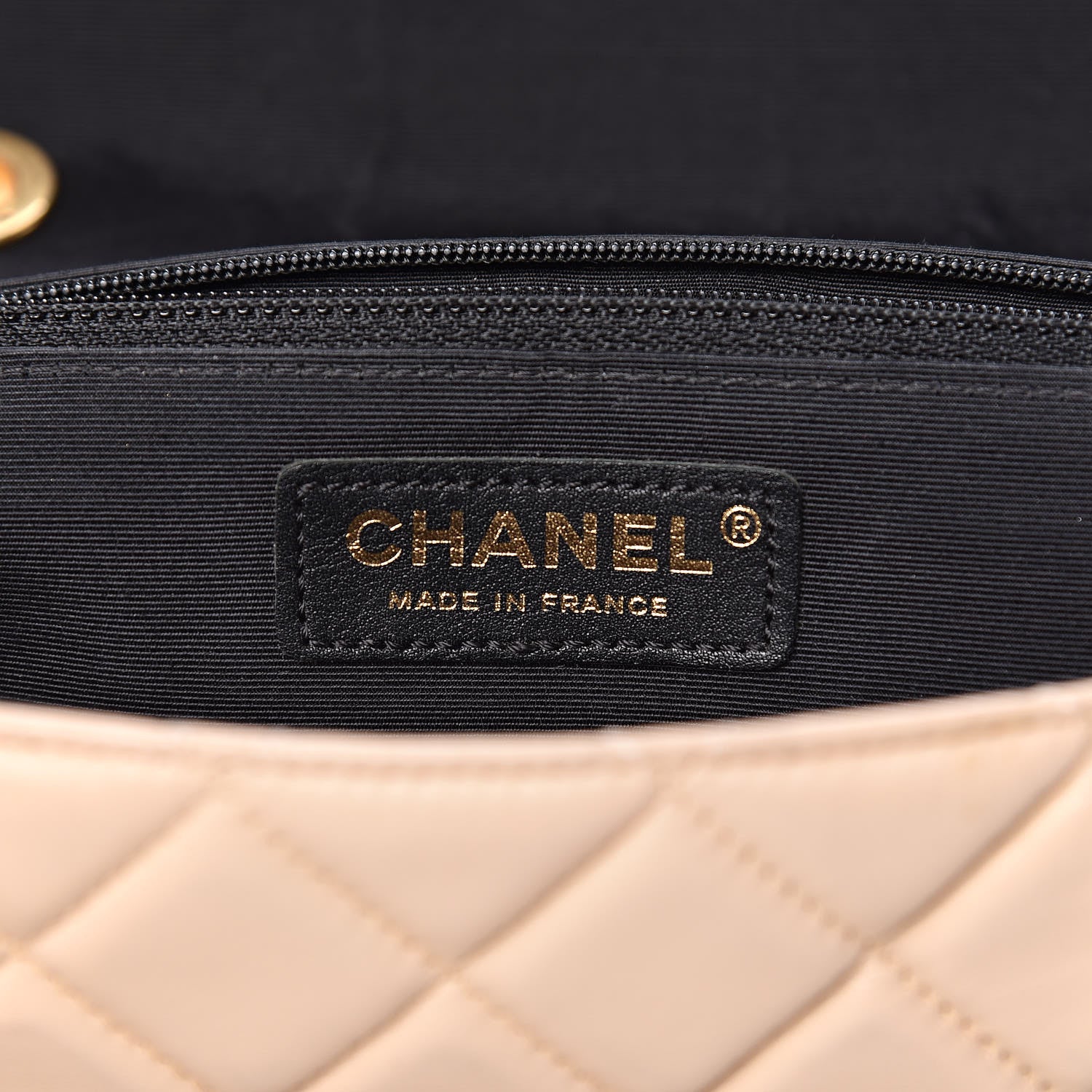Chanel Lambskin Quilted Medium Elegant CC Flap Beige Black 6 of 14