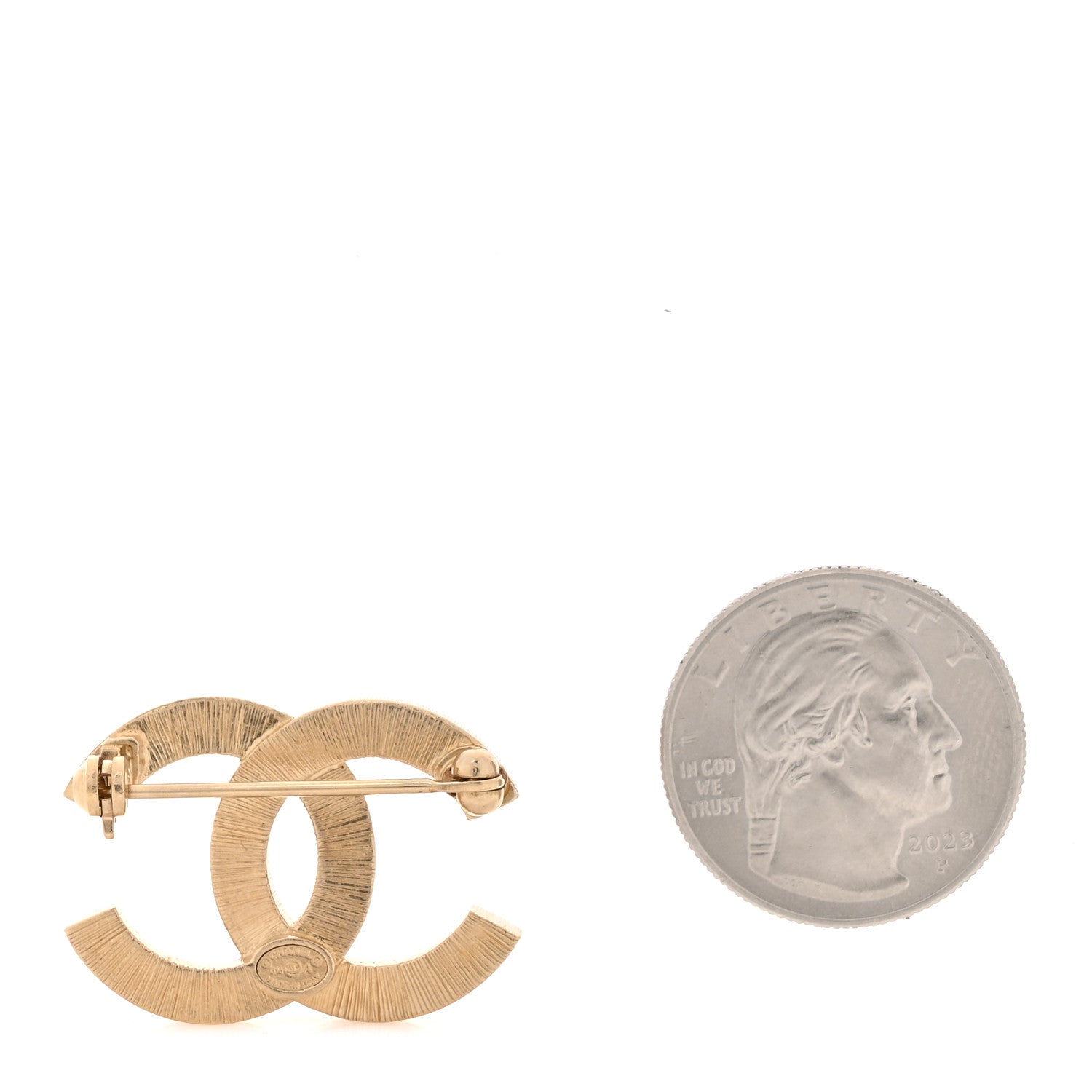 Chanel Bead CC Brooch Black Light Gold 2 of 4