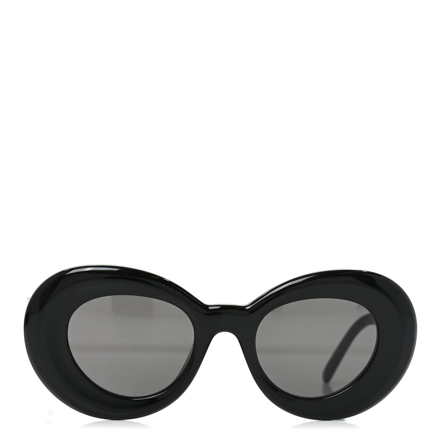 Acetate Curvy Round Sunglasses LW40112I Black