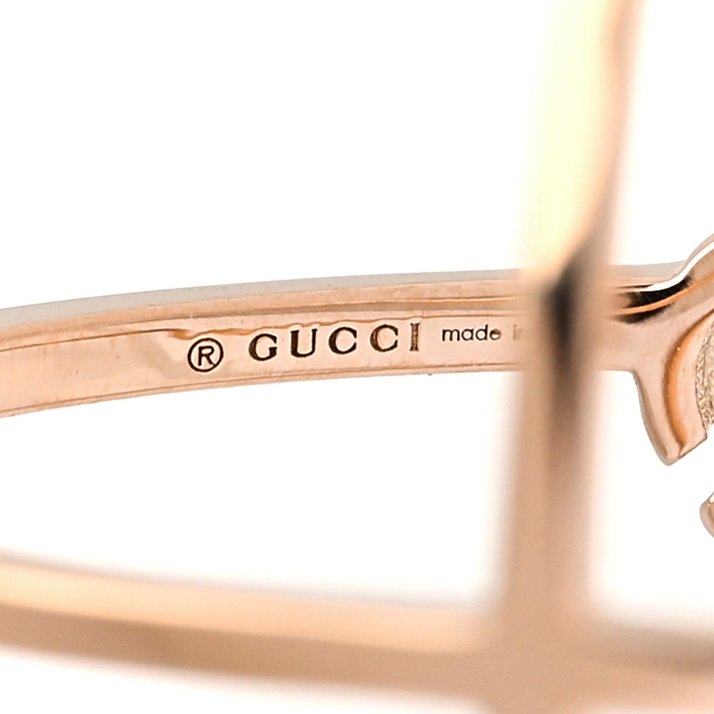 18K Rose Gold GG Running Crisscross Ring 53 6.5