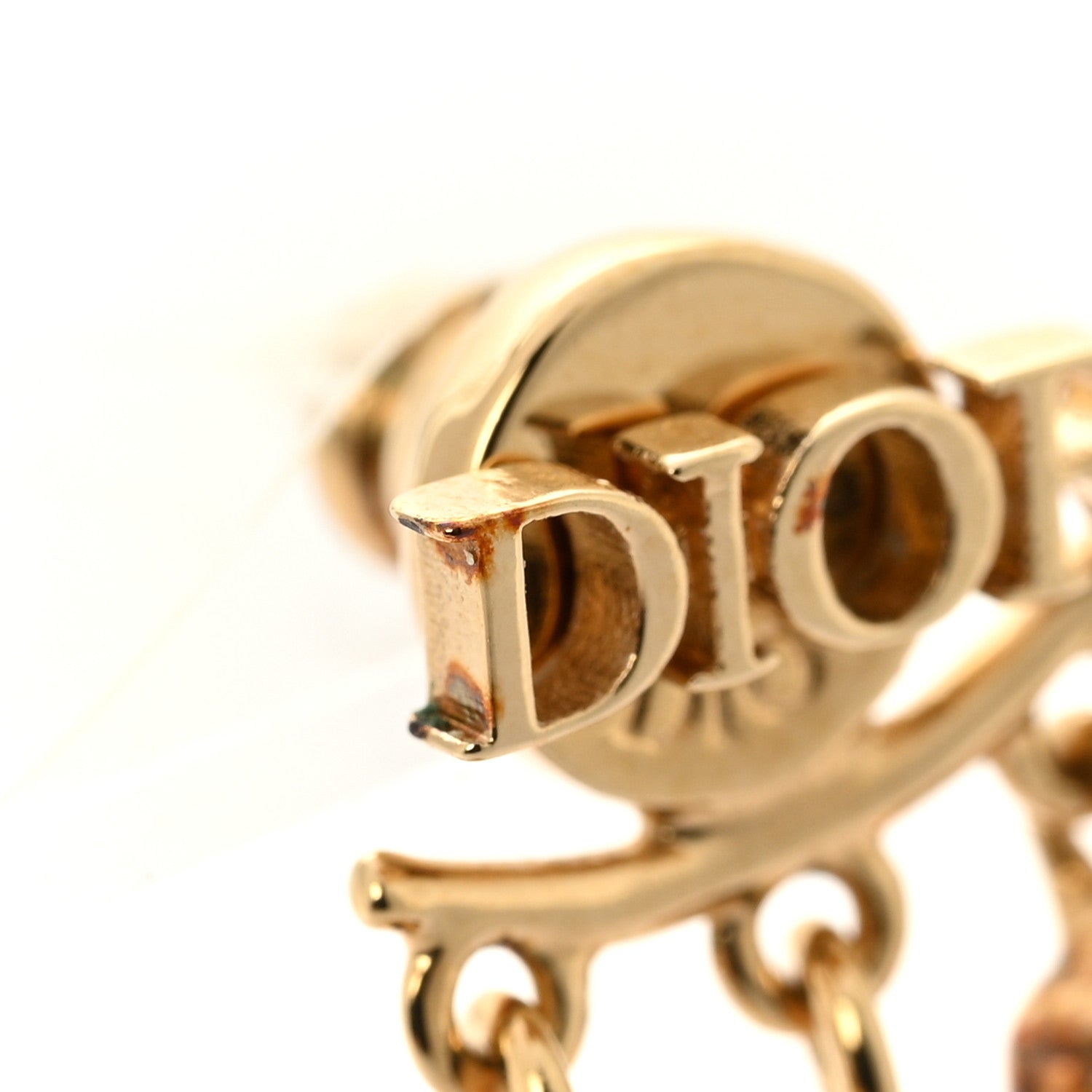 Christian Dior Pearl Crystal Dio(r)evolution Star Earrings Gold White 3 of 6