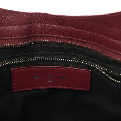 Balenciaga Chevre Silver Metallic Edge Hardware City Rouge Lie De Vin 6 of 12