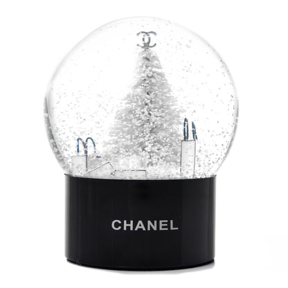 Chanel Glass Christmas Tree Shopping Bag Snow Globe 2 of 3