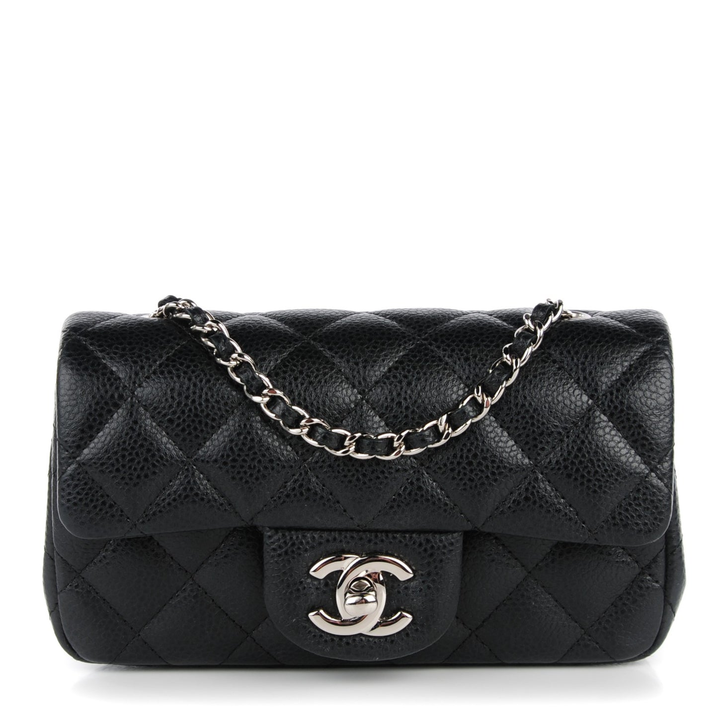 Caviar Quilted Extra Mini Flap Black
