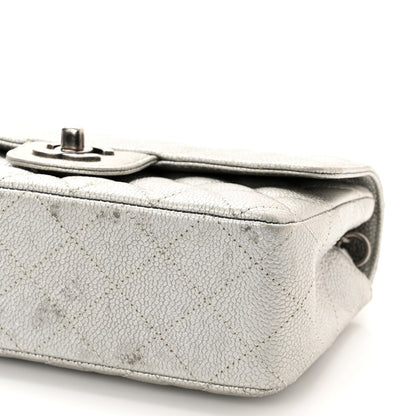 Chanel Metallic Caviar Quilted Mini Rectangular Flap Silver 10 of 12