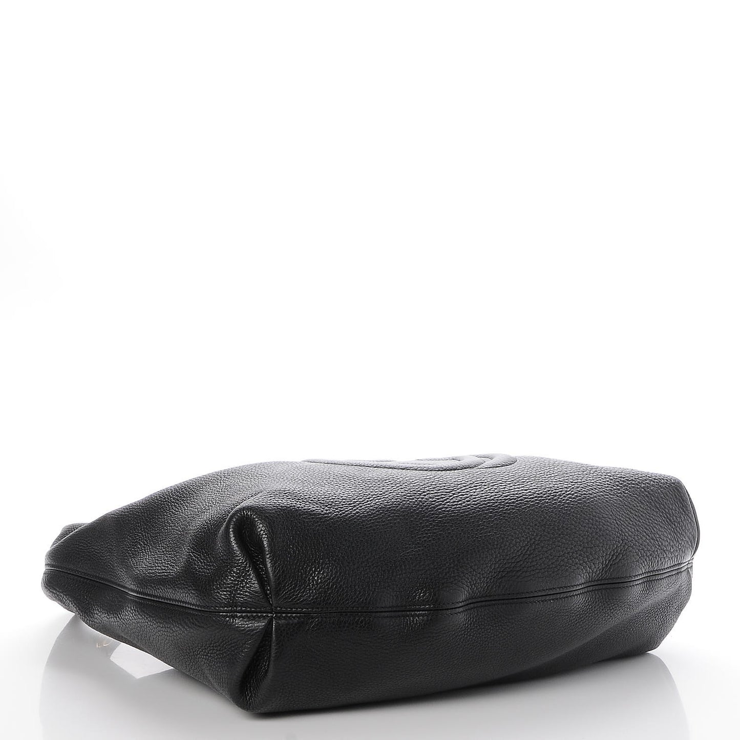 Pebbled Calfskin Large Soho Hobo Black