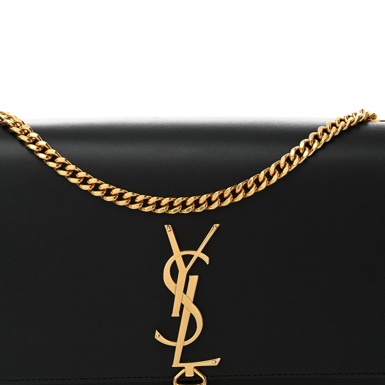 Saint Laurent Smooth Calfskin Medium Classic Monogram Kate Tassel Satchel Black 7 of 9