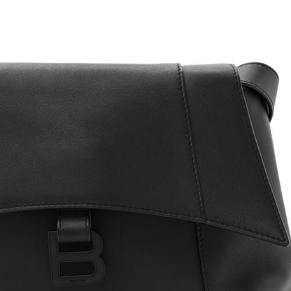 Balenciaga Semi Shiny Smooth Calfskin Monochrome Small Downtown Shoulder Bag Black 8 of 15