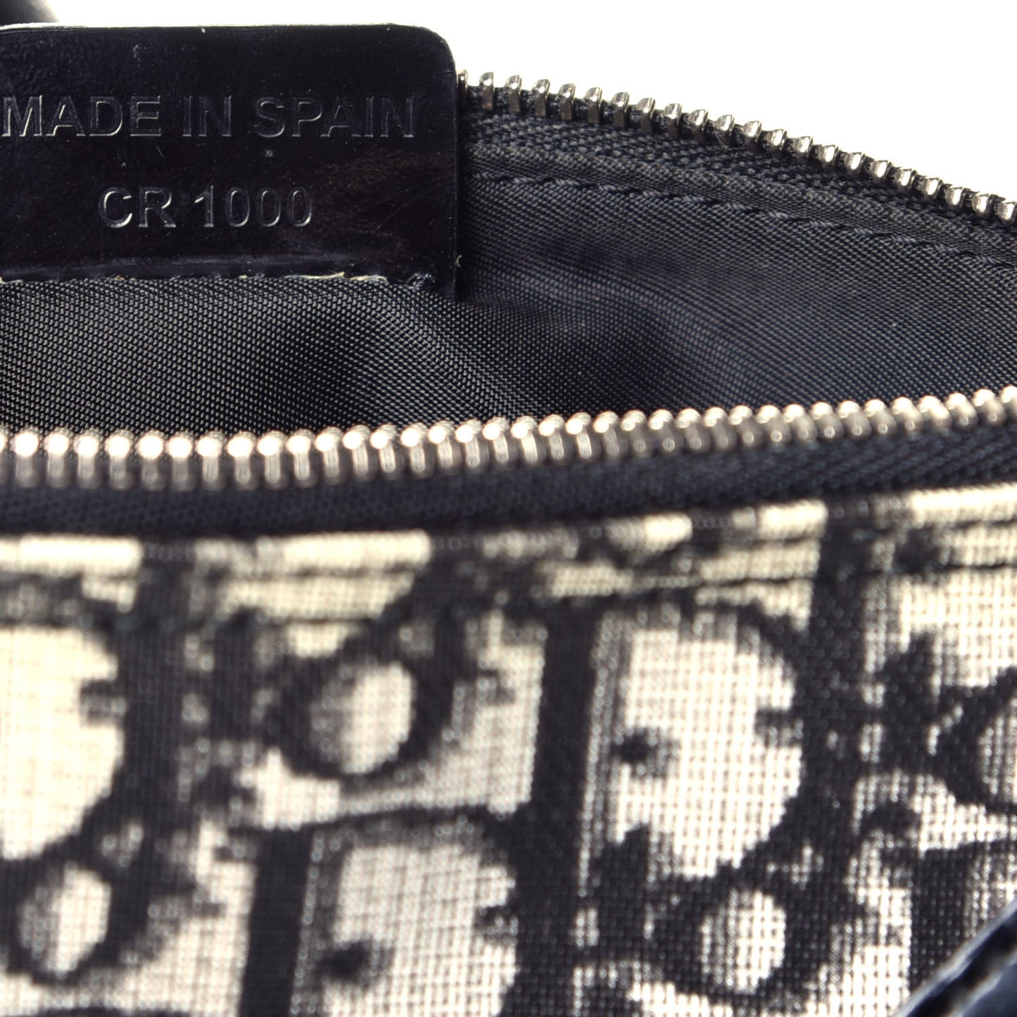 Monogram Patent Mini Saddle Pochette Black White