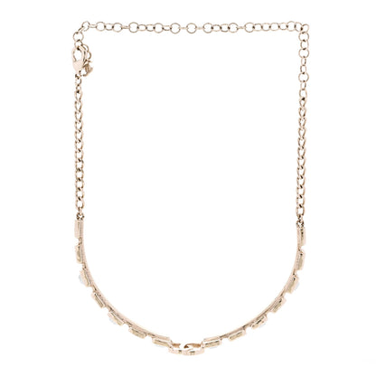 Chanel Baguette Crystal Logo CC Choker Necklace Gold 3 of 5