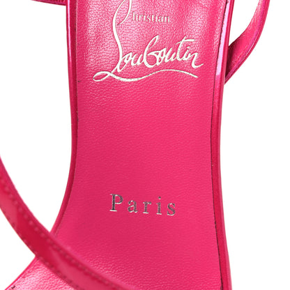 Christian Louboutin Metallic Patent Rosalie 100 Sandals 38 Pink 9 of 11